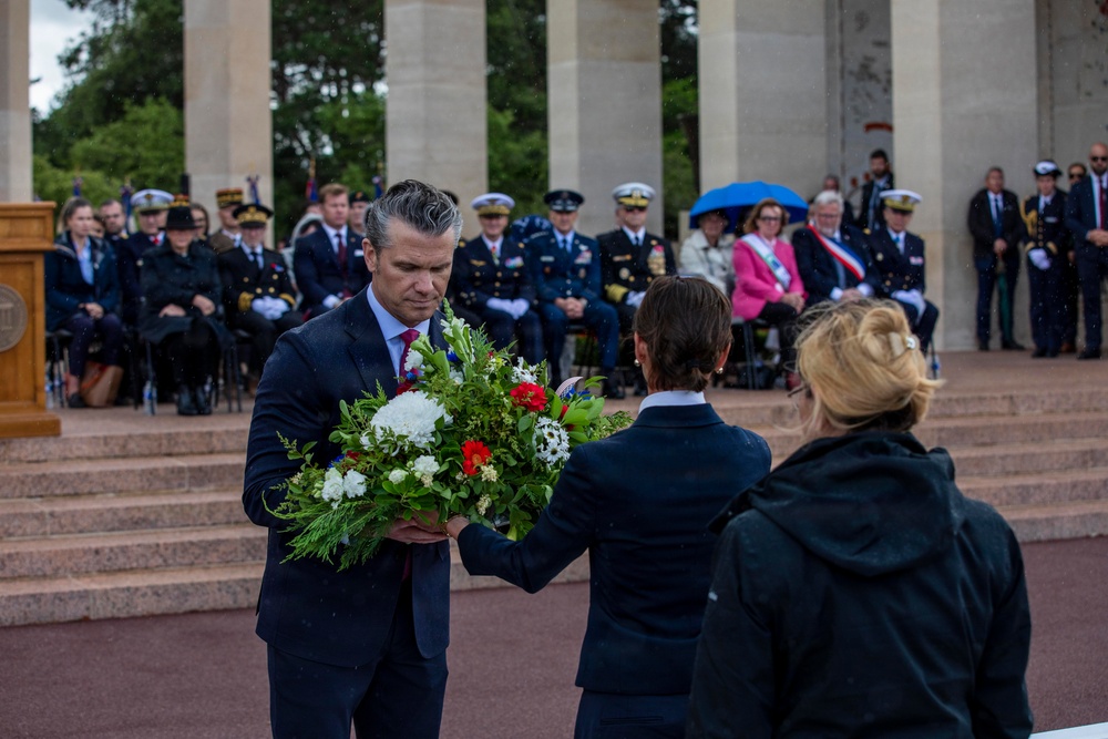 DDAY82 Normandy American Cemetery Ceremony