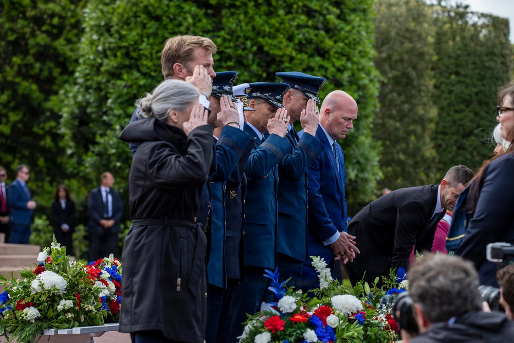 DDAY82 Normandy American Cemetery Ceremony