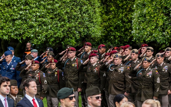 DDAY82 Normandy American Cemetery Ceremony