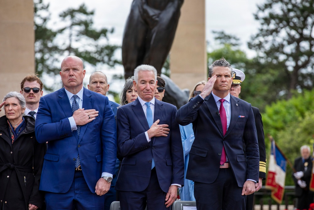 DDAY82 Normandy American Cemetery Ceremony