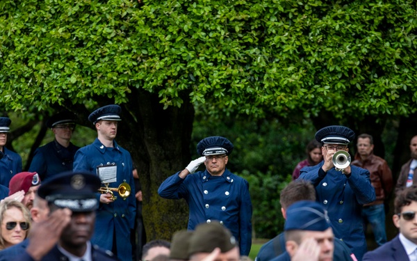 DDAY82 Normandy American Cemetery Ceremony