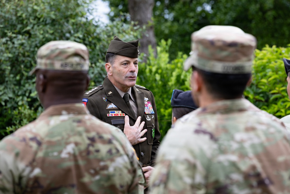 U.S. Service Members Reenlist at Normandy American Cemetery