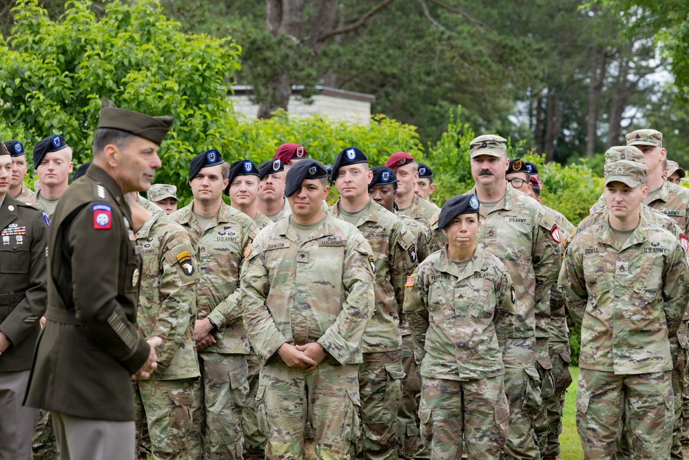 U.S. Service Members Reenlist at Normandy American Cemetery