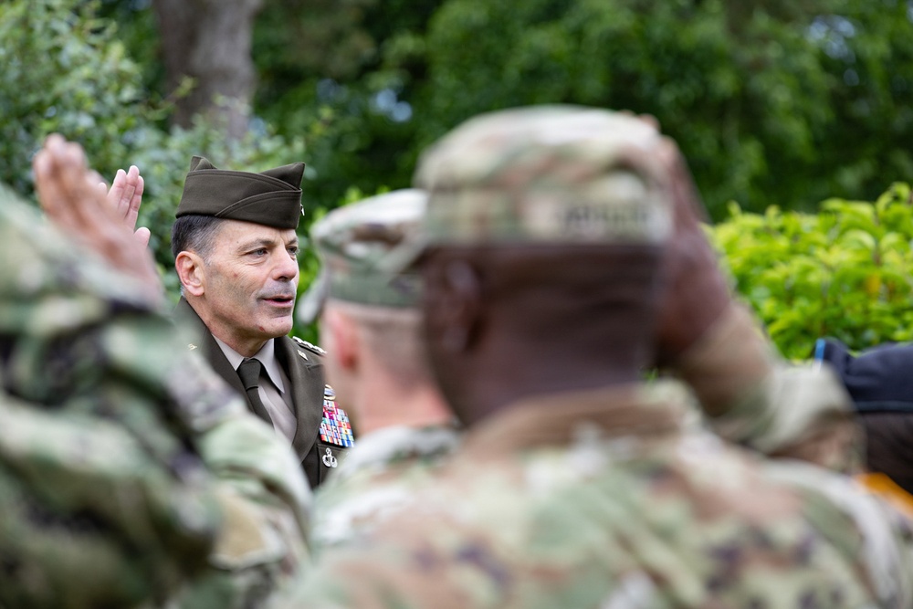 U.S. Service Members Reenlist at Normandy American Cemetery