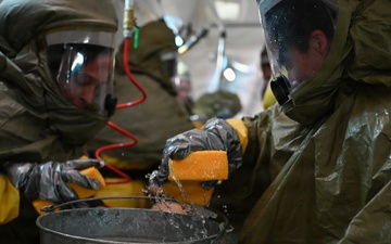 The 104th Fighter Wing strengthens regional medical readiness with multi day Emergency Decontamination Course