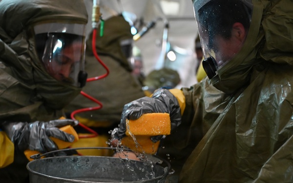 The 104th Fighter Wing strengthens regional medical readiness with multi day Emergency Decontamination Course