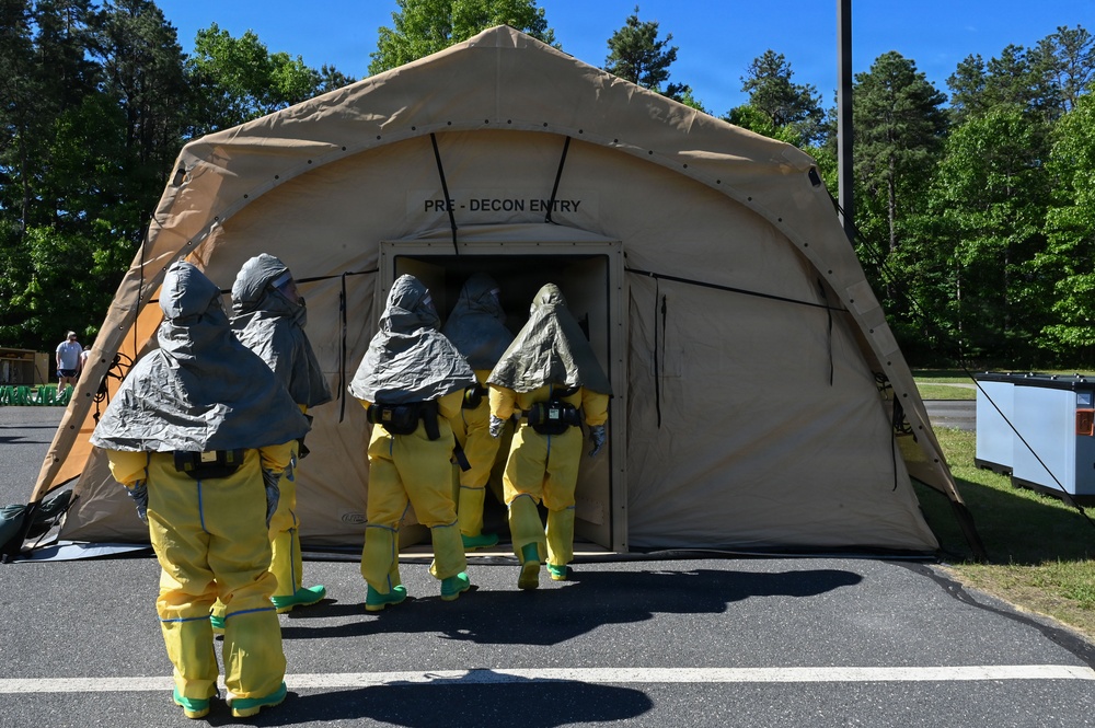 The 104th Fighter Wing strengthens regional medical readiness with multi-day Emergency Decontamination Course