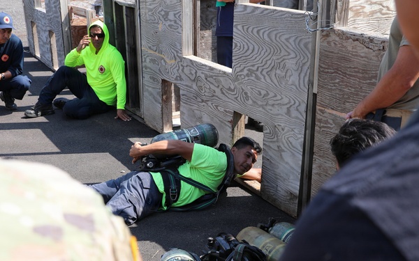 Hawaii Army National Guard firefighters conduct joint emergency response training on Maui