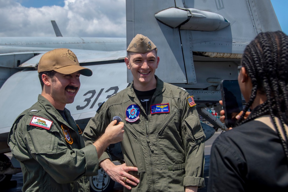 Nimitz Hosts Jamaican Media for Tour
