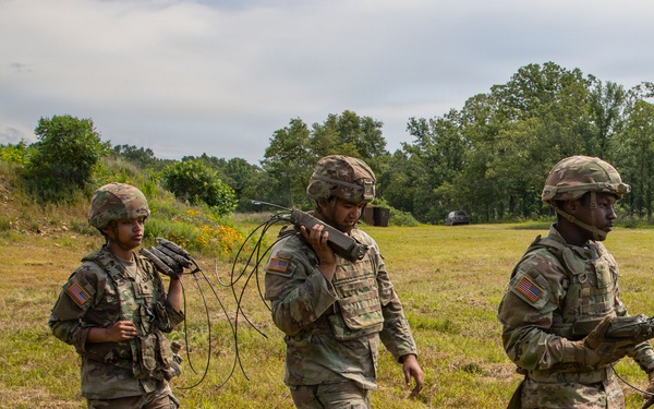 Engineers detonate confidence, shape and crater charges.