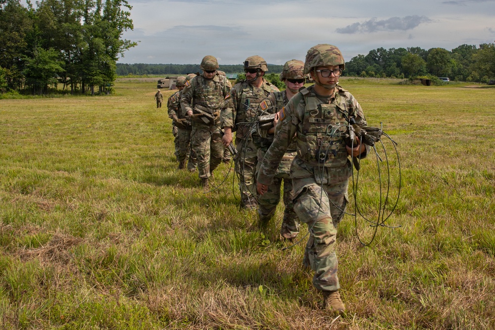 Engineers detonate confidence, shape and crater charges.