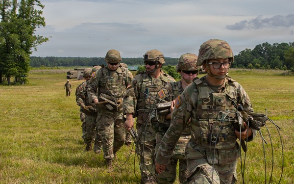 Engineers detonate confidence, shape and crater charges.