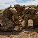 Engineers detonate confidence, shape and crater charges.
