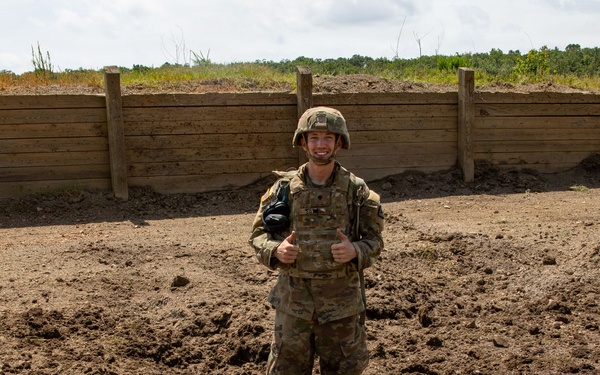 Engineers detonate confidence, shape and crater charges.