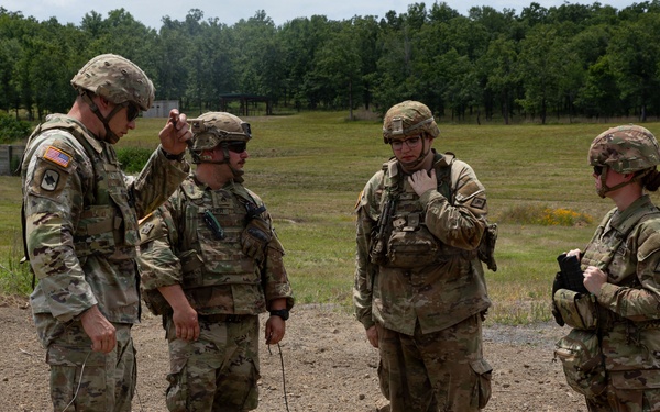 Engineers detonate confidence, shape and crater charges.