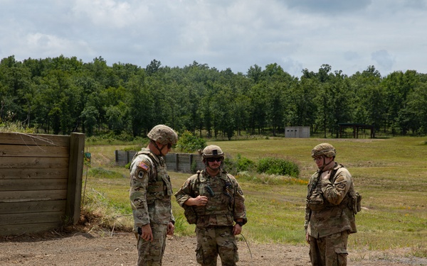 Engineers detonate confidence, shape and crater charges.