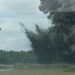 Engineers detonate confidence, shape and crater charges.