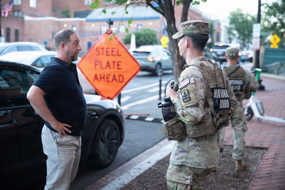 JTF-DC Alaska National Guardsmen Conduct Presence Patrols in Georgetown