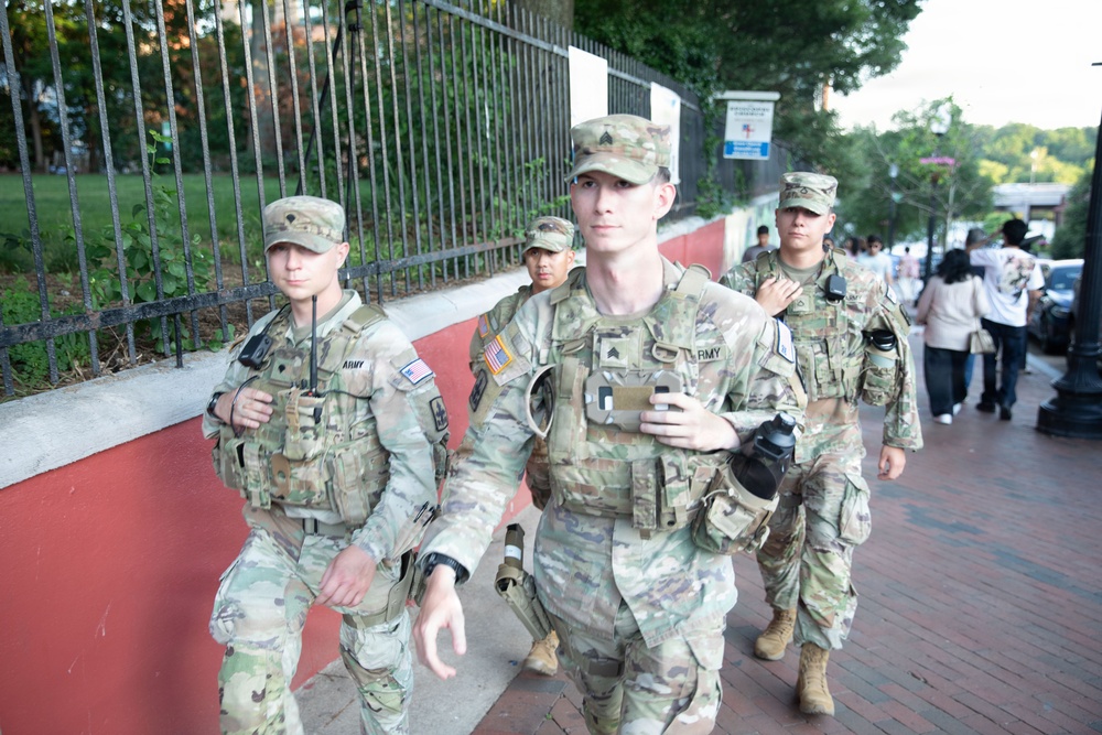 JTF-DC Alaska National Guardsmen Conduct Presence Patrols in Georgetown