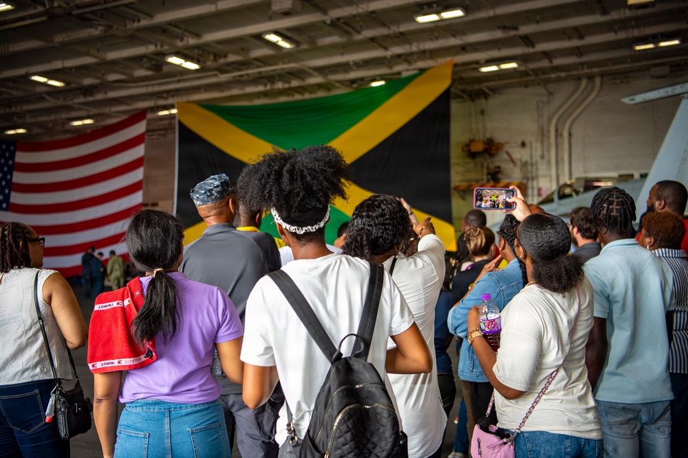 Jamaican Guests Tour USS Nimitz