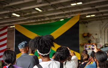 Jamaican Guests Tour USS Nimitz
