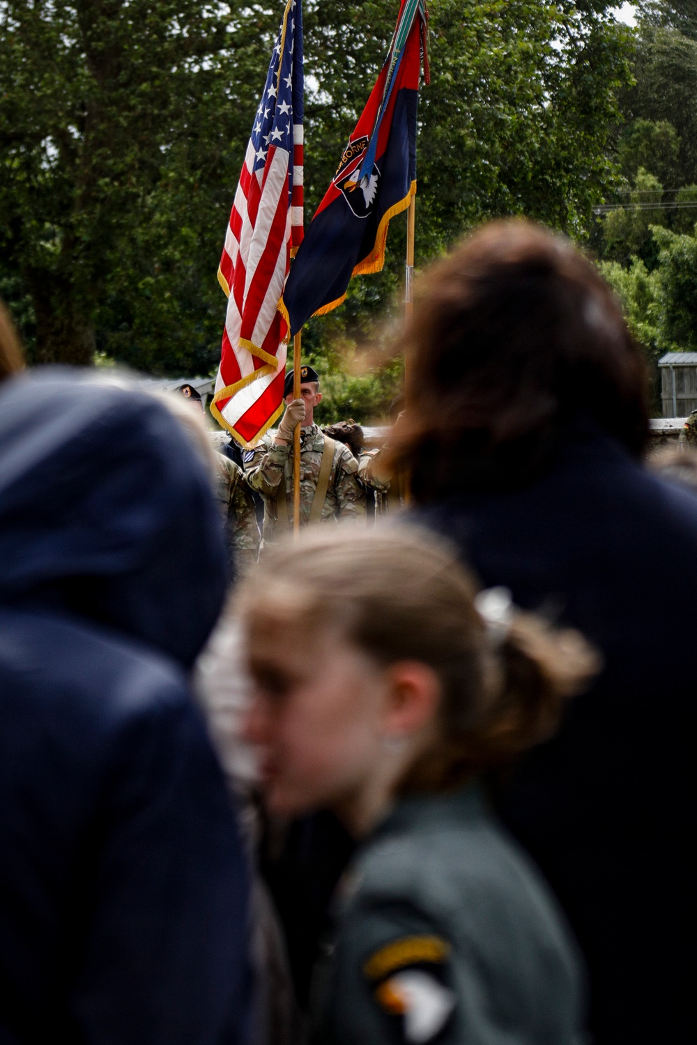 Paratroopers participate in tribute at Place Toccoa, Normandy 82