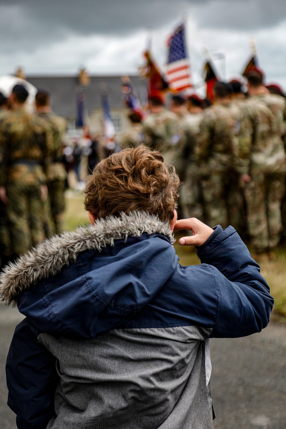 Paratroopers participate in tribute at Place Toccoa, Normandy 82