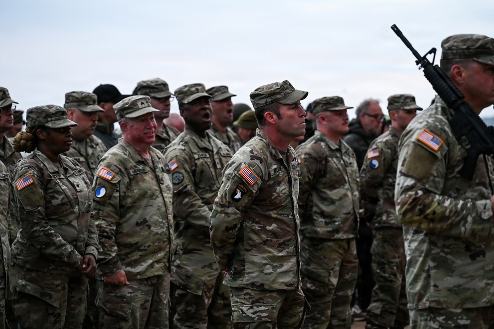 29th ID honors Bedford Boys in Omaha Beach Ceremony