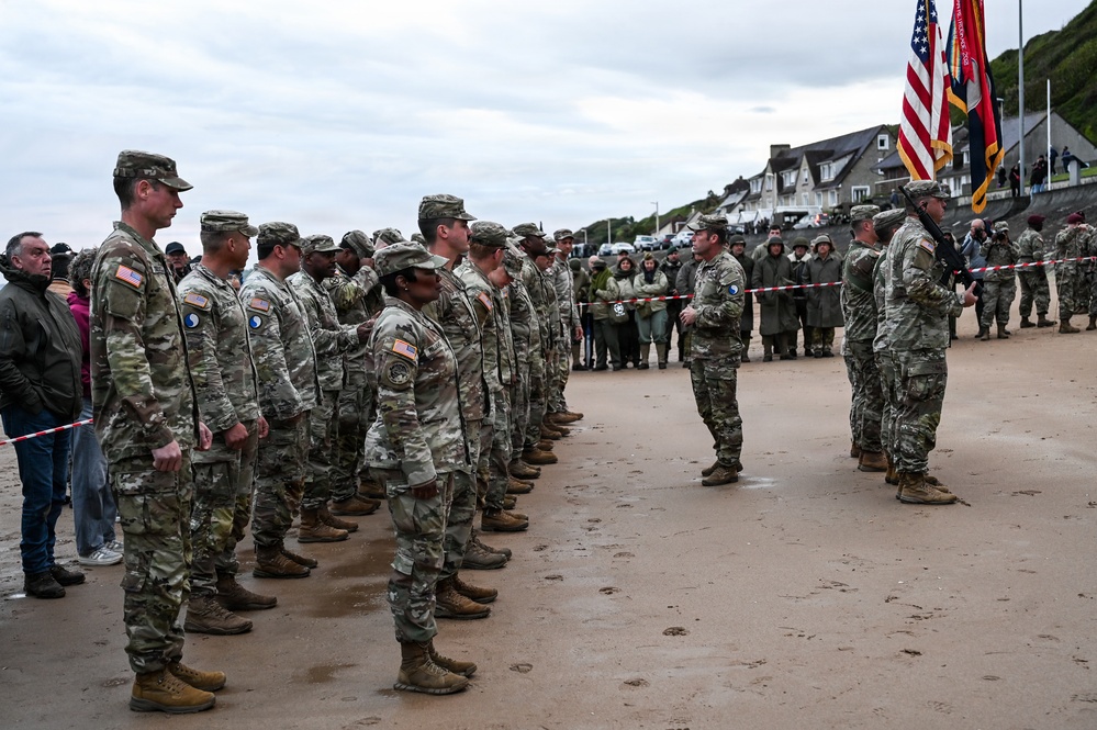 29th ID honors Bedford Boys in Omaha Beach Ceremony