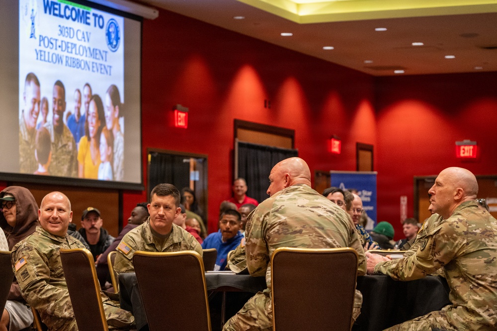 303rd Cavalry Regiment attend a Post Deployment Yellow RIbbon event