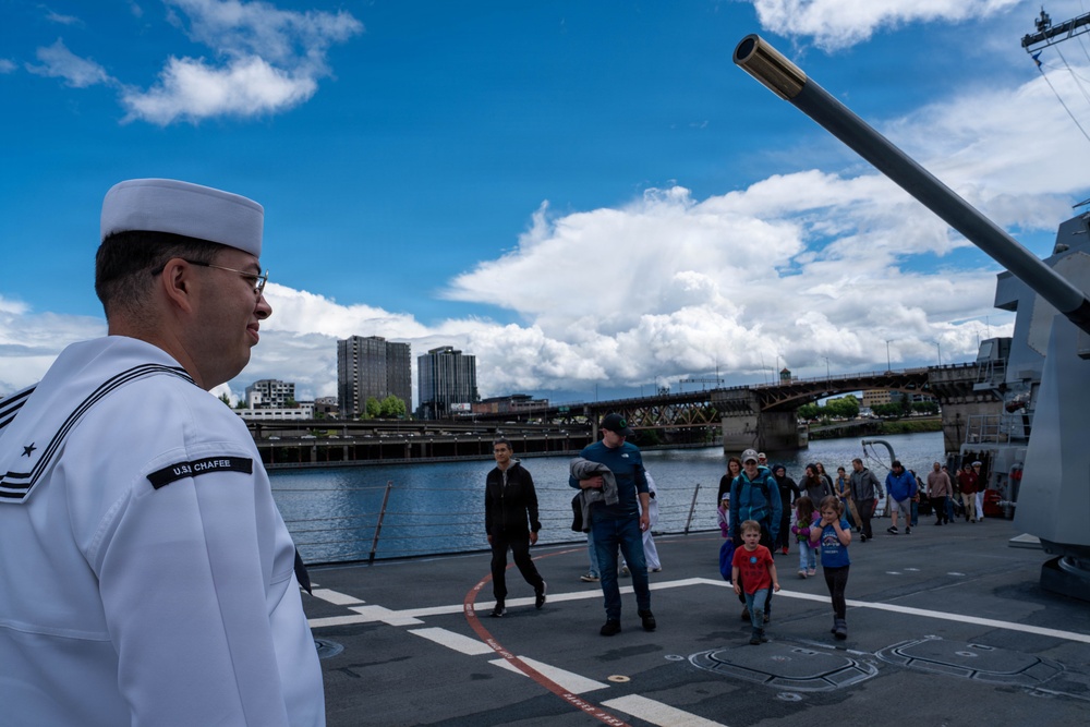 USS Chafee hosts ship tours during Portland Fleet Week 2026