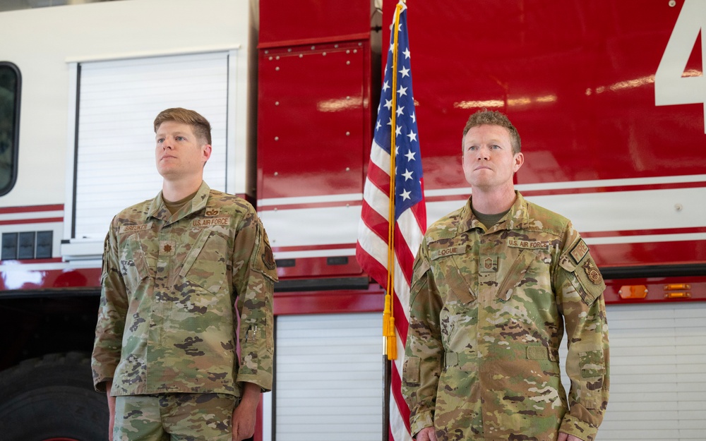 Fire Chief Logue Promotes to Chief Master Sergeant