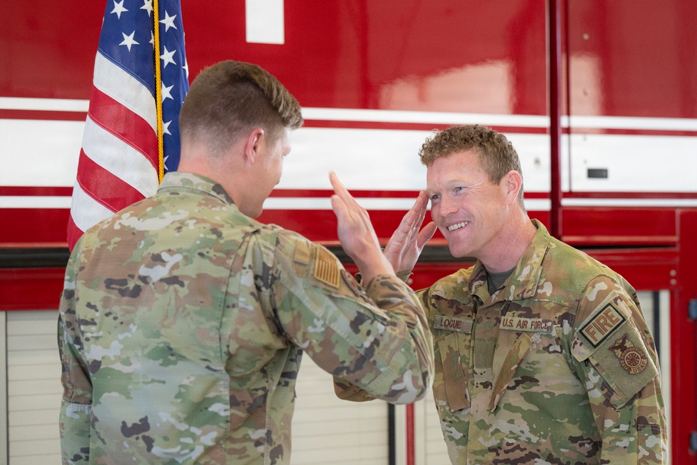 Fire Chief Logue Promotes to Chief Master Sergeant