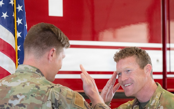 Fire Chief Logue Promotes to Chief Master Sergeant