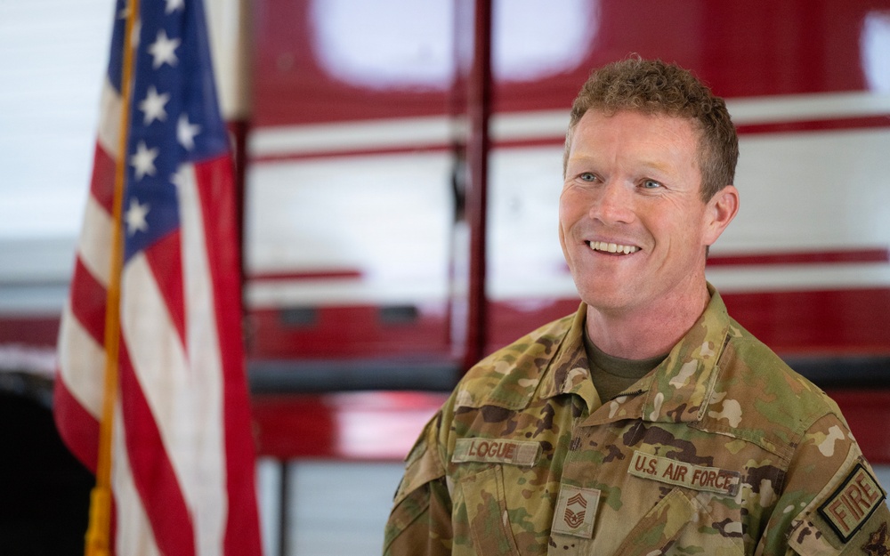 Fire Chief Logue Promotes to Chief Master Sergeant