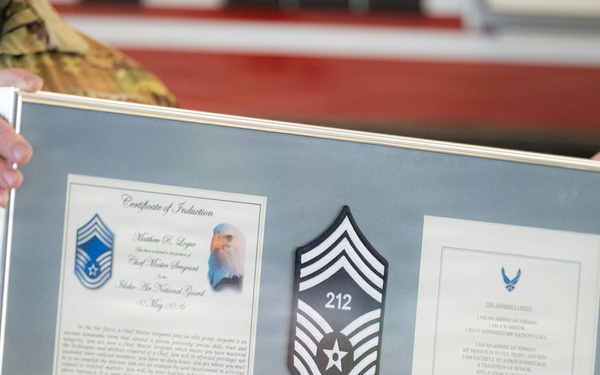 Fire Chief Logue Promotes to Chief Master Sergeant