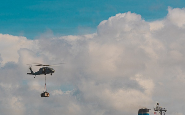 Nimitz Conducts Vertical Replenishment-at-Sea with USNS Patuxent