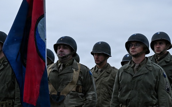 CNGB officiates 29th ID Soldier’s reenlistment on Omaha Beach
