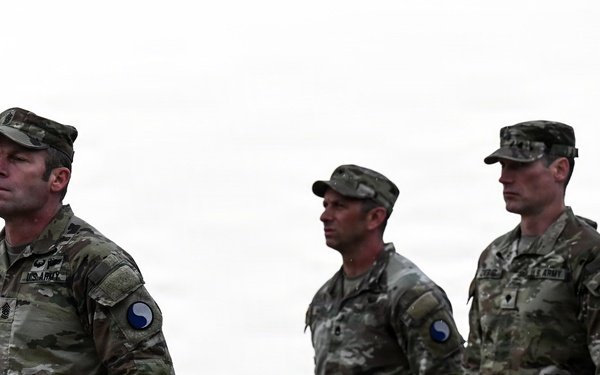 CNGB officiates 29th ID Soldier’s reenlistment on Omaha Beach