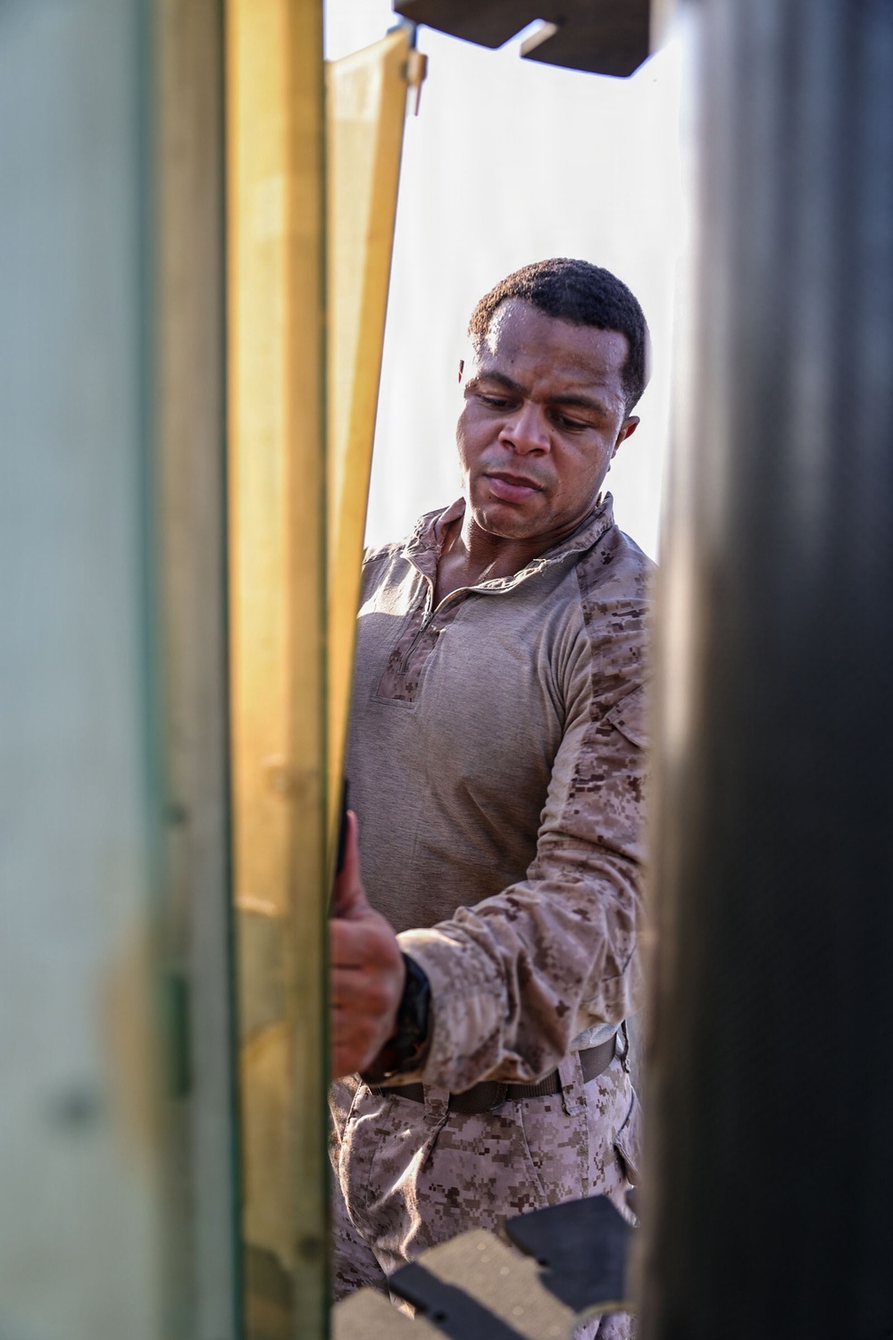 11th MEU Marines Assemble a Survey Radar Aboard USS Portland