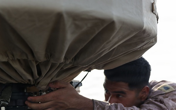 11th MEU Marines Assemble a Survey Radar Aboard USS Portland