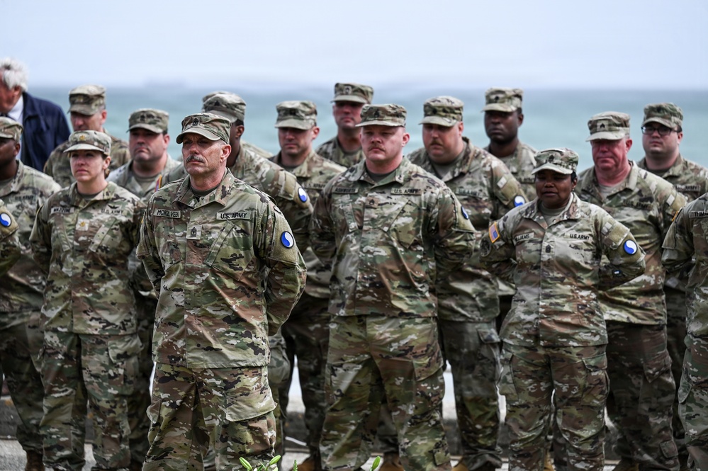 U.S. National Guard, British RAF honored in D-Day ceremony at Omaha Beach