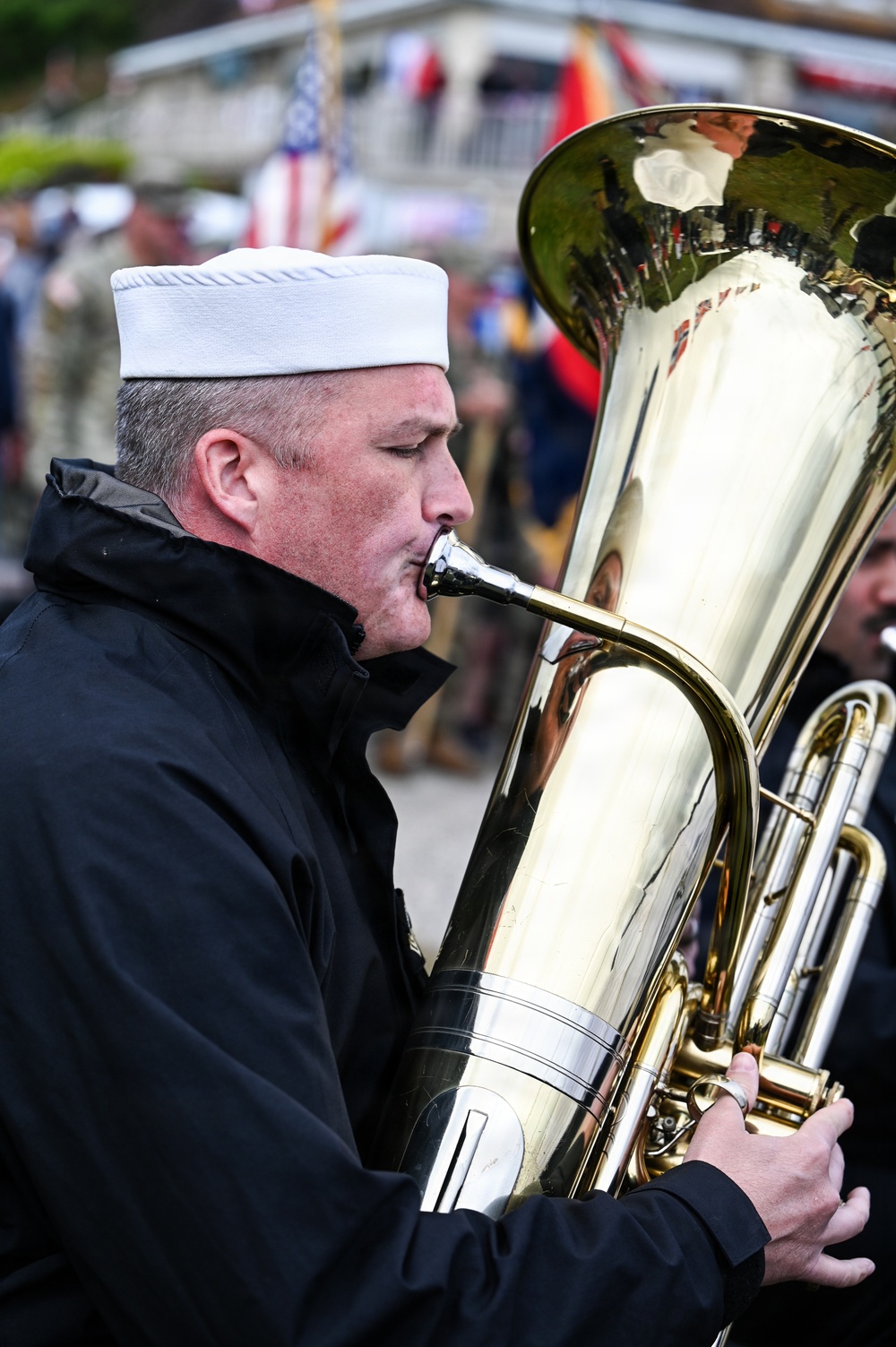 U.S. National Guard, British RAF honored in D-Day ceremony at Omaha Beach