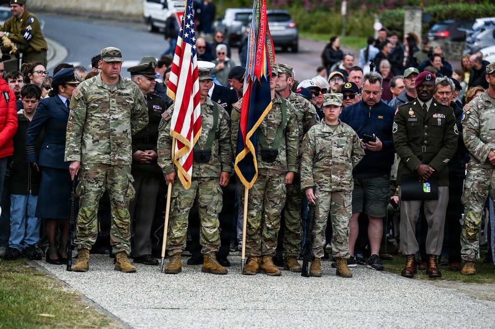 U.S. National Guard, British RAF honored in D-Day ceremony at Omaha Beach