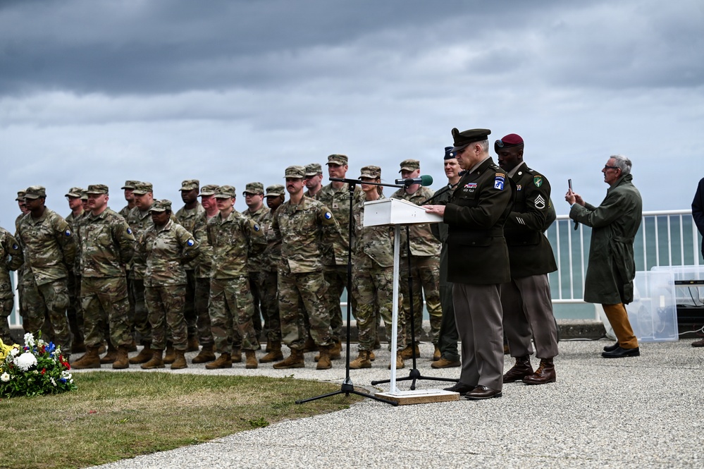 U.S. National Guard, British RAF honored in D-Day ceremony at Omaha Beach