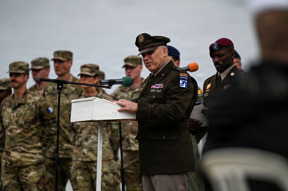 U.S. National Guard, British RAF honored in D-Day ceremony at Omaha Beach