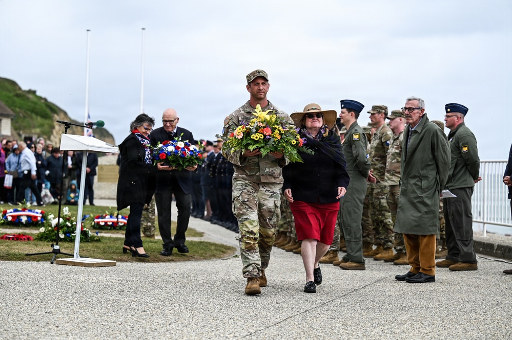 U.S. National Guard, British RAF honored in D-Day ceremony at Omaha Beach