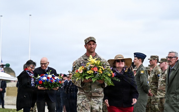 U.S. National Guard, British RAF honored in D-Day ceremony at Omaha Beach