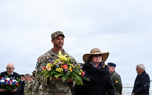 U.S. National Guard, British RAF honored in D-Day ceremony at Omaha Beach