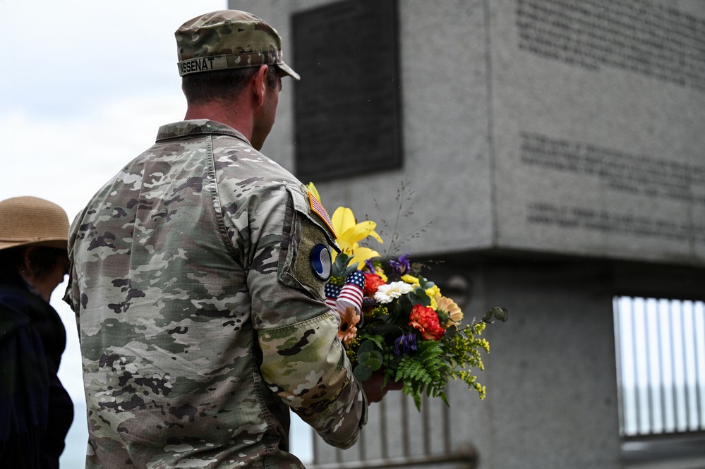 U.S. National Guard, British RAF honored in D-Day ceremony at Omaha Beach
